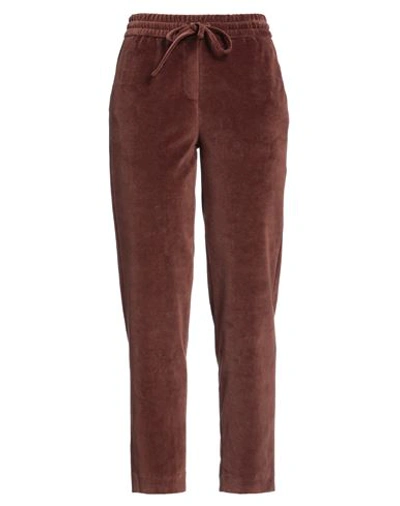 Shop Circolo 1901 Woman Pants Cocoa Size 4 Wool, Cotton In Brown