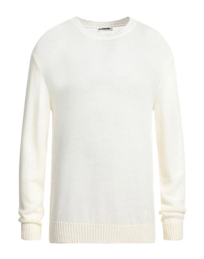 Shop Jil Sander Man Sweater Cream Size 40 Wool In White