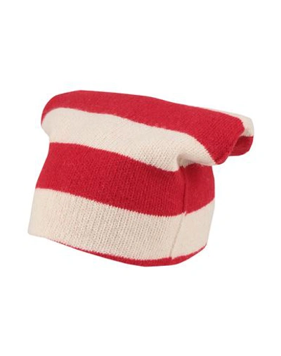 Shop Semicouture Woman Hat Red Size Onesize Wool, Polyamide