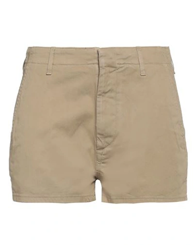 Shop Dondup Woman Shorts & Bermuda Shorts Military Green Size 26 Cotton, Elastane