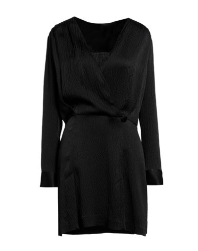 Shop Hanami D'or Woman Short Dress Black Size 4 Acetate, Silk