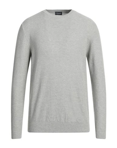 Shop Drumohr Man Sweater Light Grey Size 40 Cotton