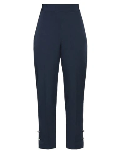 Shop Mem.js Mem. Js Woman Pants Navy Blue Size 8 Polyester, Elastane