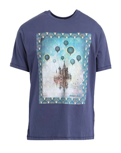 Shop North Pole Man T-shirt Slate Blue Size S Cotton