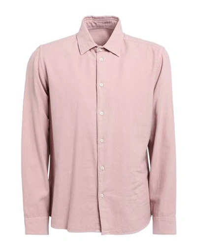 Shop Altea Man Shirt Pastel Pink Size Xs Cotton