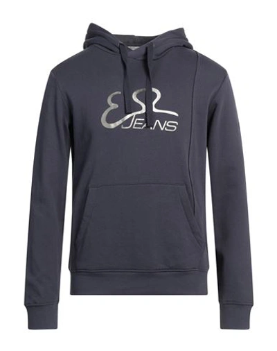 Shop Yes Zee By Essenza Man Sweatshirt Navy Blue Size S Cotton