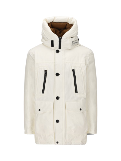 Shop Woolrich Hooded Padded Coat In White