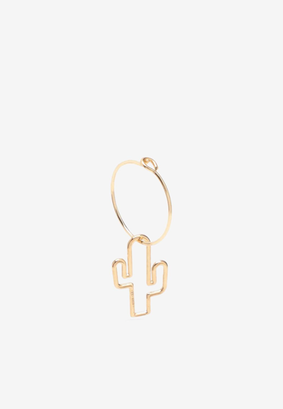 Shop Aliita Cactus Pendant Single Earring In Gold
