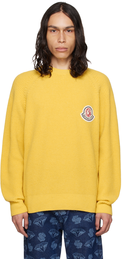 Shop Moncler Genius Moncler X Billionaire Boys Club Yellow Sweater In 132 Yellow