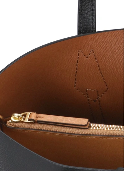 Tory Burch Shopping Perry Small In Pelle Martellata Color In Black