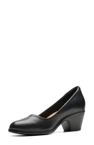 Clarks Emily 2 Ruby Pump In Black Leather