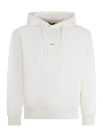Shop Apc A.p.c. Hoodie Sweatshirt In White
