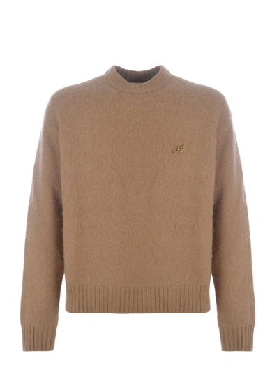 Shop Axel Arigato Sweater  "pin" In Camel