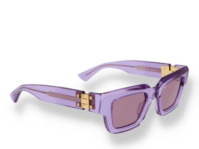 Shop Bottega Veneta Sunglasses In Purple