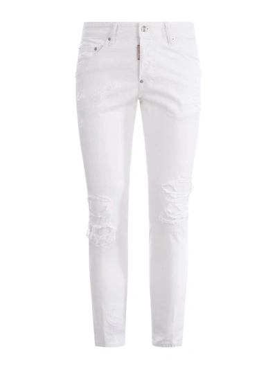 Shop Dsquared2 Jeans  "skater" In White