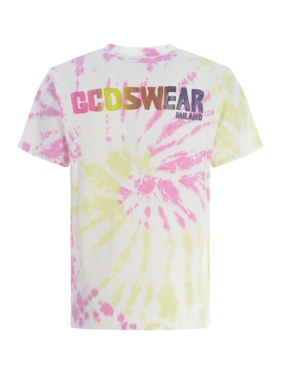 Shop Gcds T-shirt  "tie Dye" In White