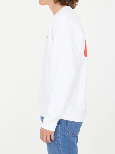 Shop Kenzo Poppy Sweatshirt In White