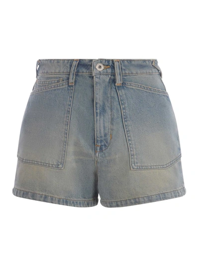 Shop Kenzo Shorts In Denim