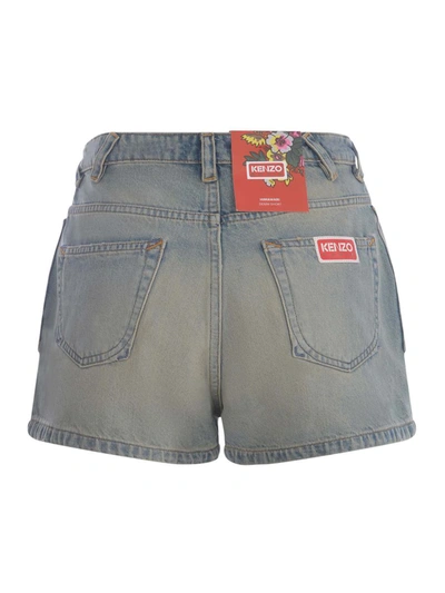 Shop Kenzo Shorts In Denim