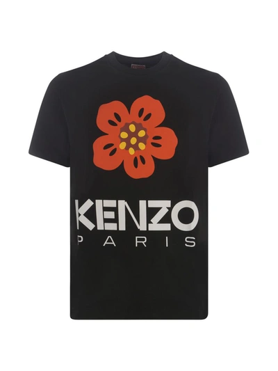 Shop Kenzo T-shirt  "flower" In Black