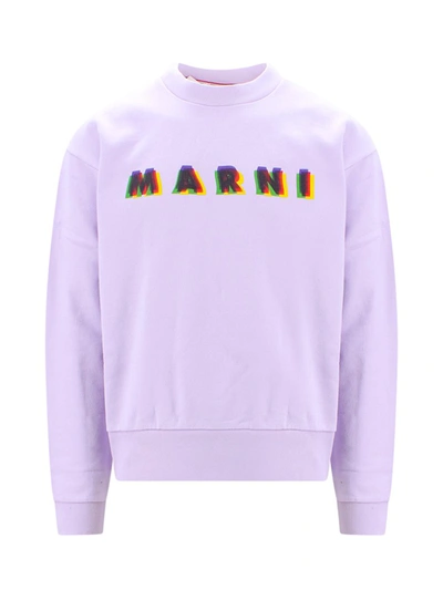 Shop Marni Sweatshirt In Purple