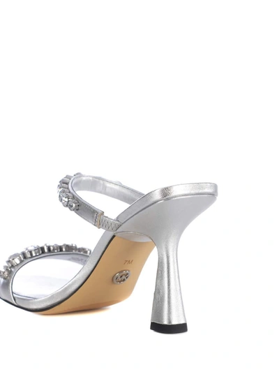 Shop Michael Kors Sandal  "clara" In Silver