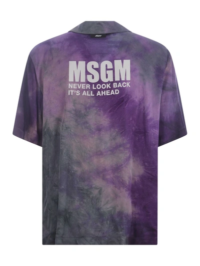 Shop Msgm Shirt In Purple