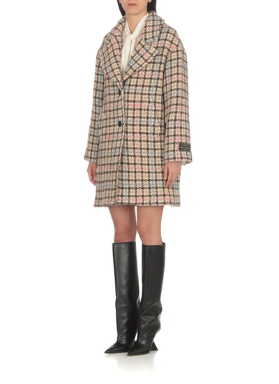 Msgm Houndstooth In Beige