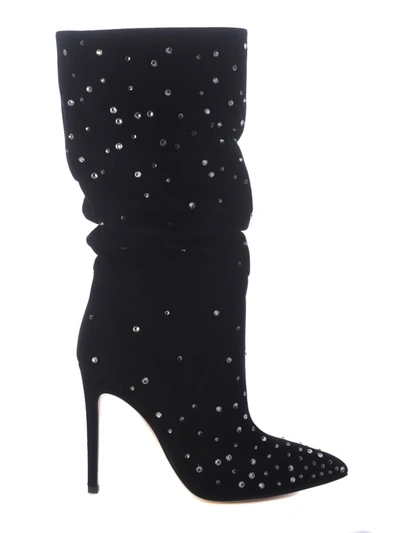 Shop Paris Texas Boots   "holly Slouchy" In Black