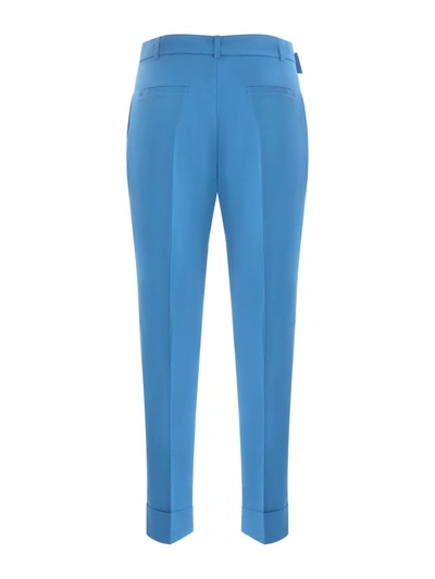 Shop Pinko Trousers  "plaza" In Clear Blue