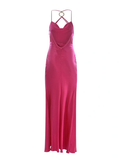 Shop Pinko Long Dress  "fijii"  In In Fuchsia