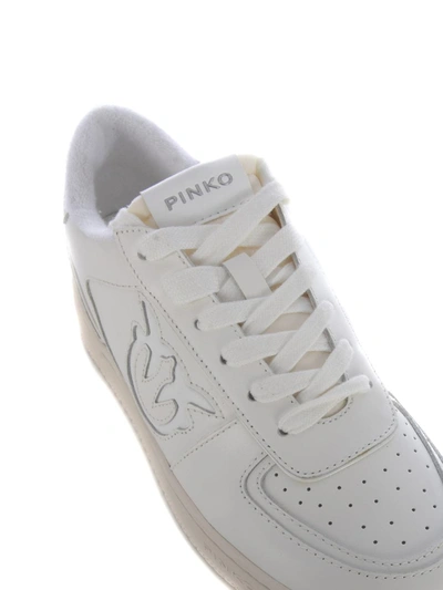 Pinko Sneakers Bondy In Leather In Bianco | ModeSens