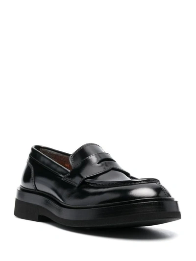 Shop Santoni Flat Shoes In Black