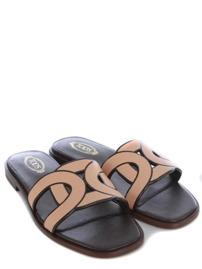 Shop Tod's Slippers In Brown