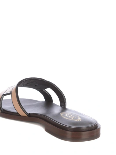 Shop Tod's Slippers In Brown