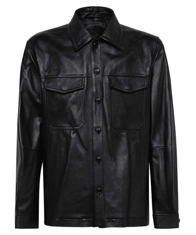 Shop Brett Johnson Hermitage Leather Jacket In Black