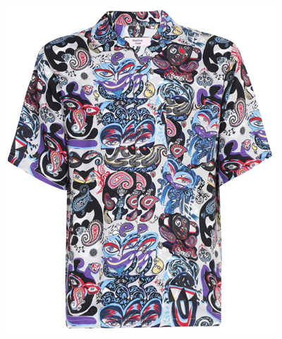 Shop Martine Rose Mix-print Short-sleeve Shirt In Multicolor