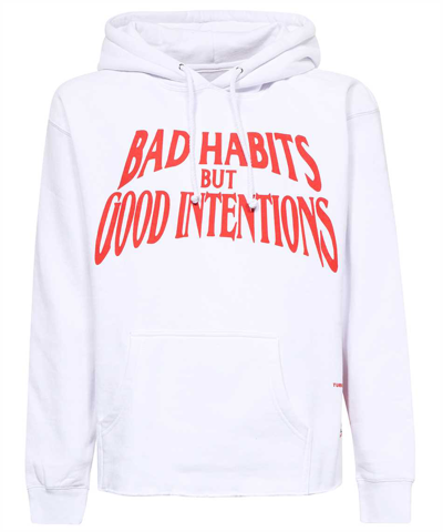 Shop Vlone Artist Merch X Nav White Bad Habits Good Intentions Hoodie