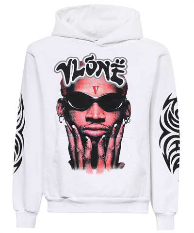 Shop Vlone X Rodman White Muy Thai Pullover Hoodie