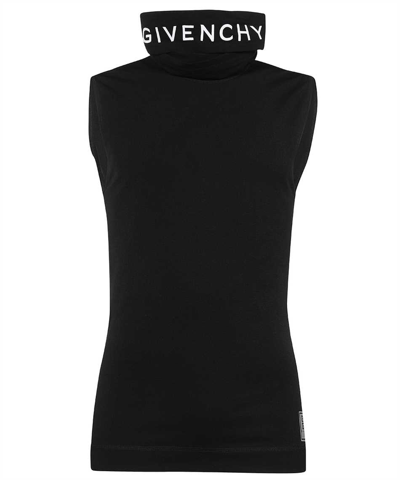 Shop Givenchy Sleeveless Balaclava T-shirt In Black
