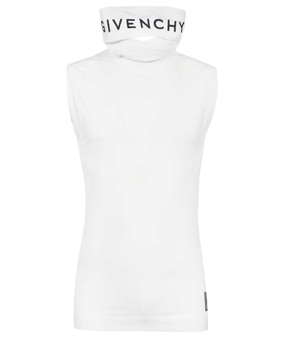 Shop Givenchy Sleeveless Balaclava T-shirt In White