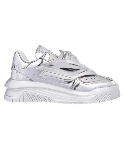 Shop Versace Odissea Sneakers In Silver