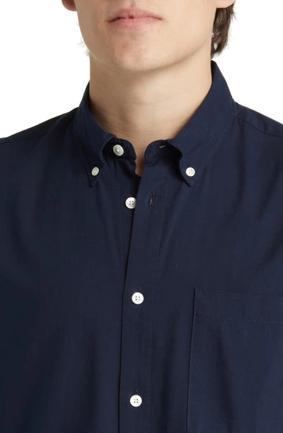 Shop Nn07 Arne 5655 Button-down Shirt In Navy Blue