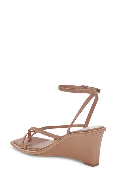 Shop Dolce Vita Gemini Ankle Strap Wedge Sandal In Cafe Leather