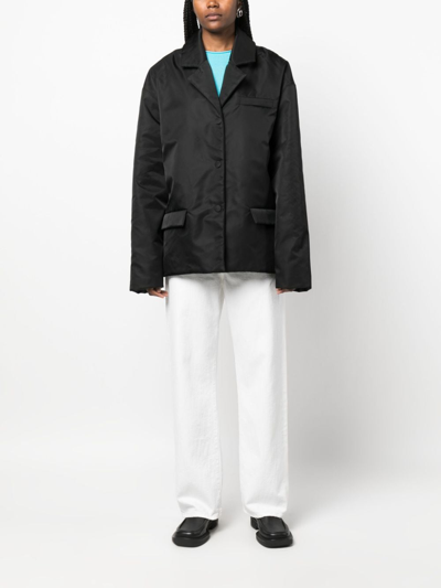 Nanushka Padded Single-breasted Blazer In Black
