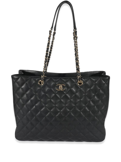 Pre-owned Chanel 2023 Large Shopping Tote Bag In Black