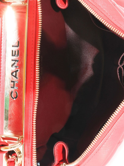 Pre-owned Chanel 2016 Trendy Cc Bowling Bag In Red