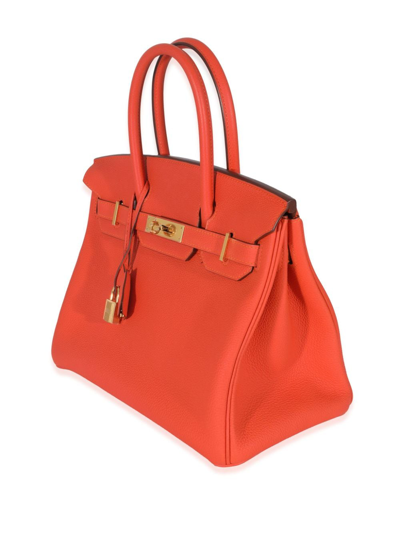 Pre-owned Hermes  Birkin 30 Handbag In Orange