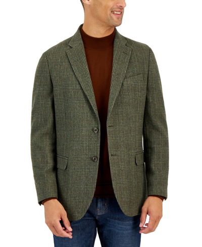 Shop Nautica Men's Modern-fit Plaid Tweed Sport Coat In Olive