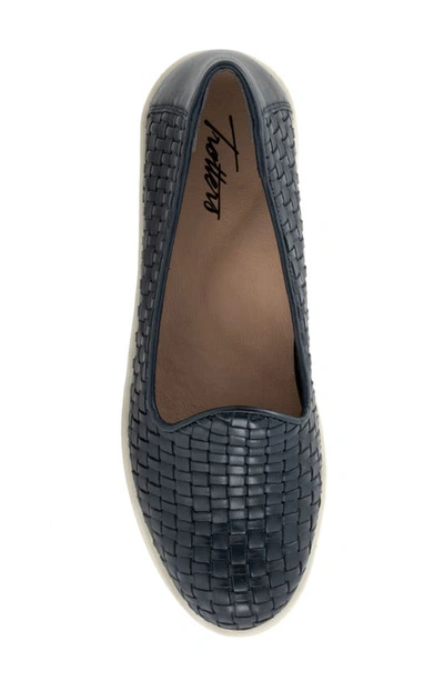 Shop Trotters Adelina Woven Slip-on Shoe In Navy